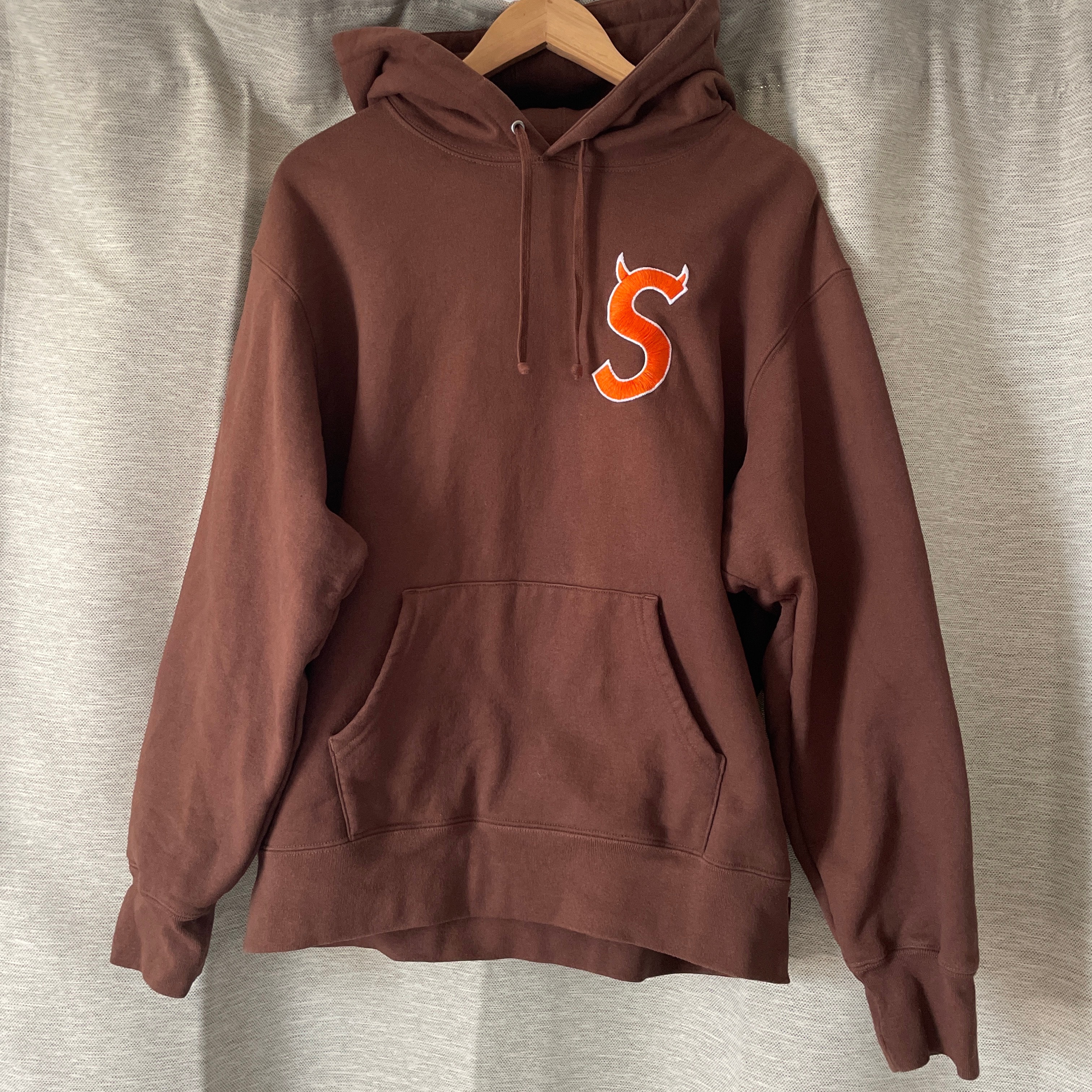 Supreme S Logo Hooded Sweatshirt "Brown" (22FW)