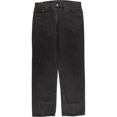 古着 00年代 リーバイス Levi's 505 REGULAR FIT STRAIGHT LEG ブラックデニム テーパードデニムパンツ メンズw35相当/evb033115