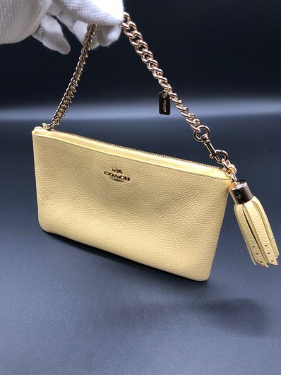 COACH (コーチ) ポーチ プレーリー ジップ リストレット (イエロー)