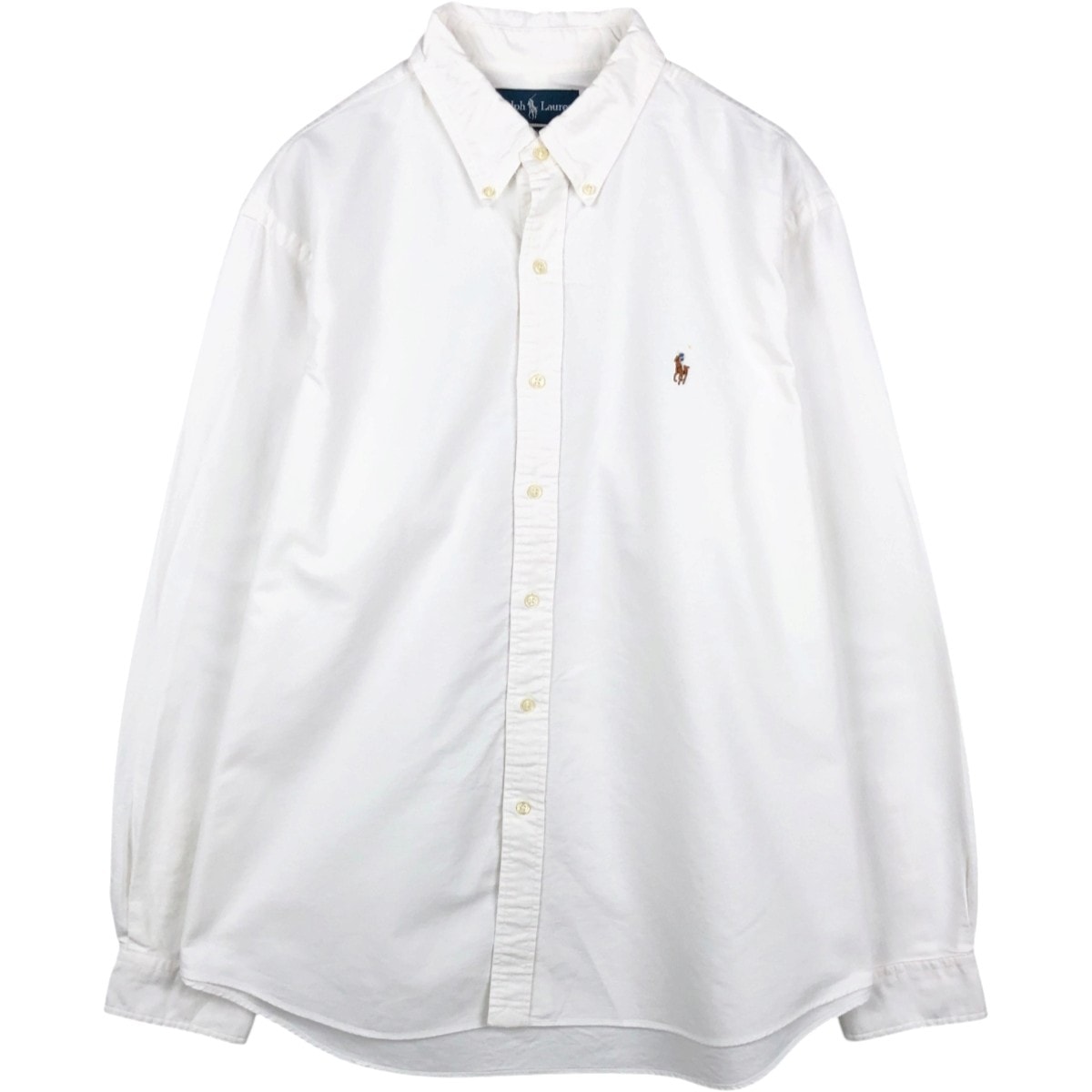 古着 90年代 ラルフローレン Ralph Lauren CUSTOM FIT 長袖 ボタンダウンシャツ メンズXL相当 ボタンダウン ヴィンテージ/eaa676983