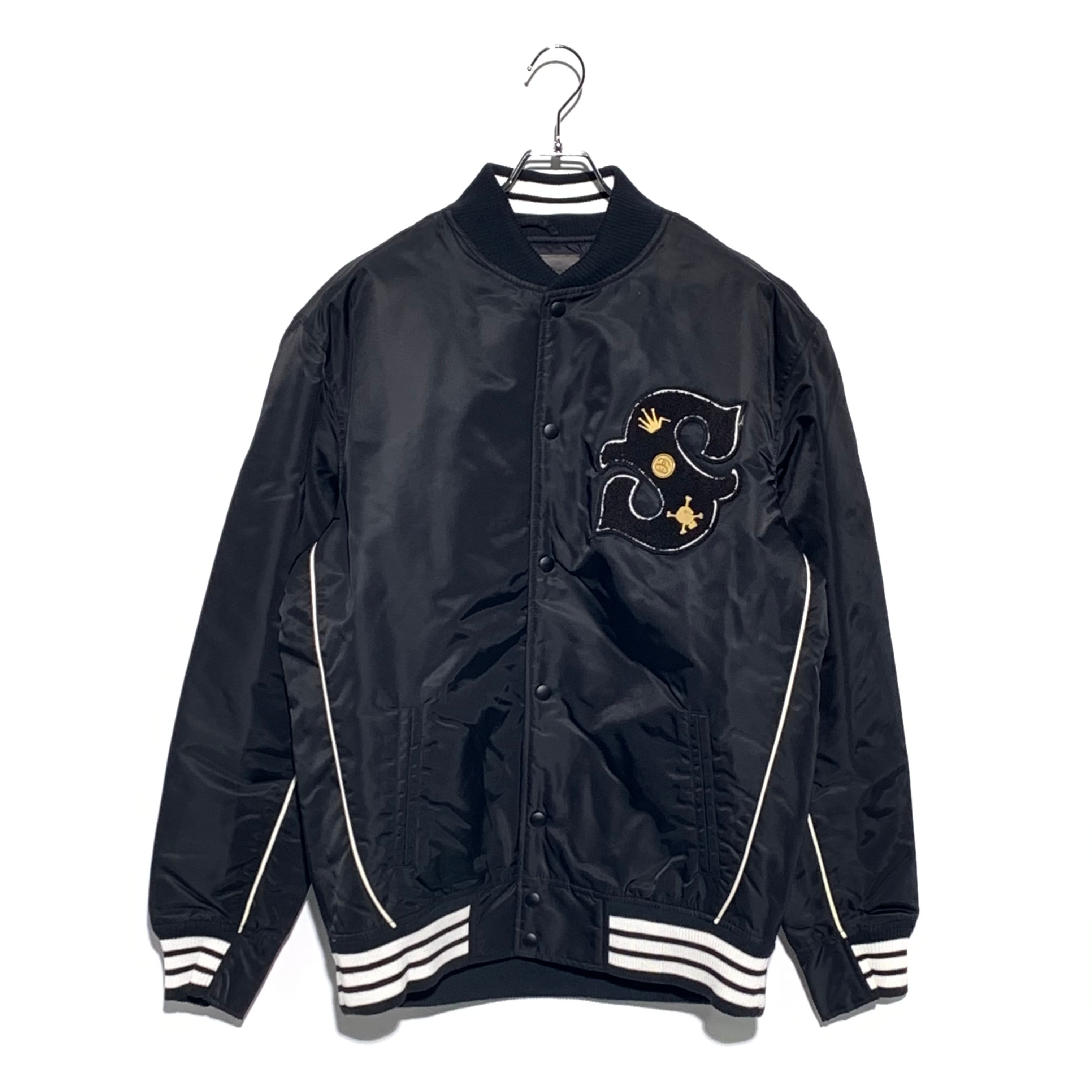 STUSSY OLD Slogo stadium jacket Black