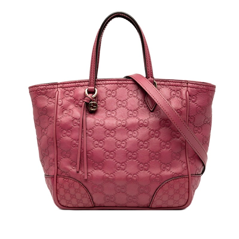 グッチ グッチシマ  ブリー スモール ハンドバッグ ショルダーバッグ 2WAY 353121 ピンク レザー レディース GUCCI 【中古】