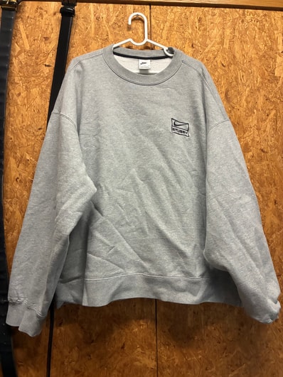 Stussy x Nike Fleece Crew (US Size) "Grey" DO9337-063