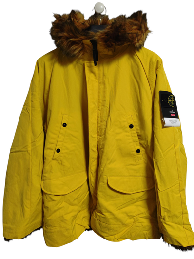 Supreme / Stone Island Formula Steel Reversible Faux Fur Parka "Yellow"