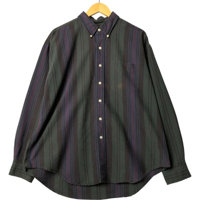 古着 80~90年代 エルエルビーン L.L.Bean マルチストライプ 長袖 ボタンダウンストライプシャツ メンズXL相当 ヴィンテージ/eaa577531