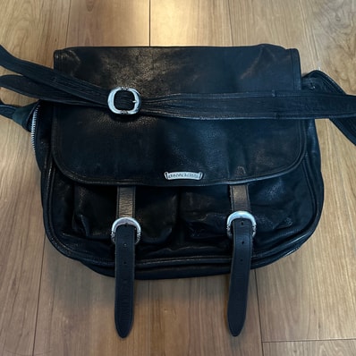Chrome Hearts Large Gunslinger Strap Leather Shoulder Bag "Black"