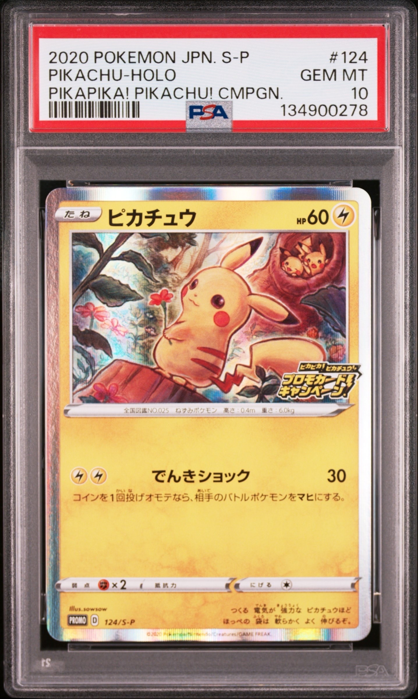 ピカチュウ: プロモ P [S-P 124](ピカピカ!ピカチュウ!プロモカードキャンペーン)