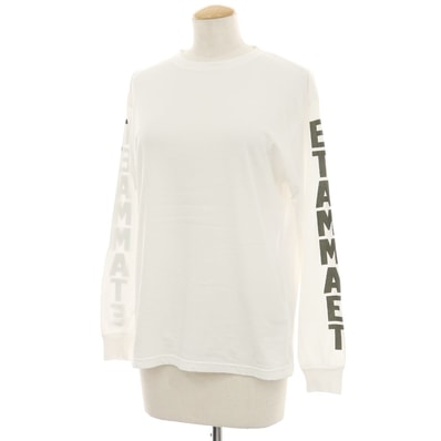 【中古】ビームスボーイ BEAMS BOY コットン クルーネック 長袖Tシャツ ホワイト【レディース】