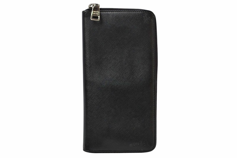 プラダ 財布 PRADA 長財布/ラウンドファスナー 2M1264 SAFFIANO/サフィアノ ブラック【中古】
