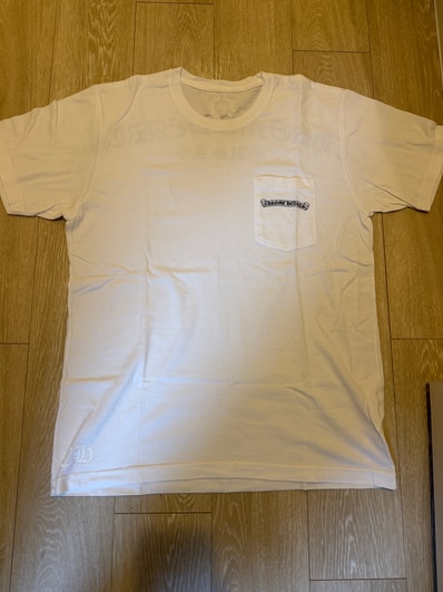 Chrome Hearts Shoulder USA Script Logo Pocket T-Shirt "White"