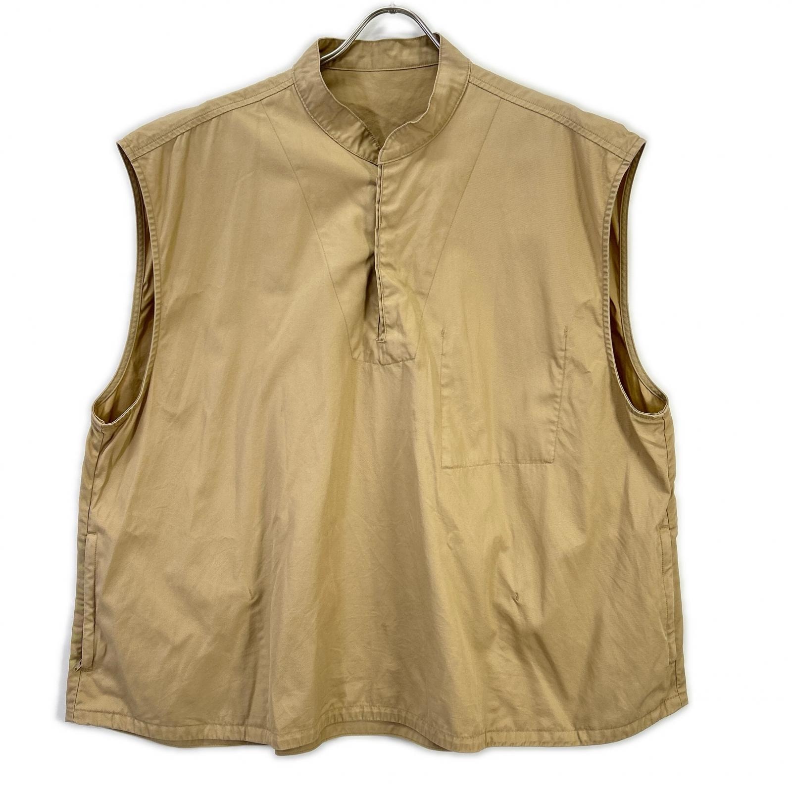 ポータークラシック ベージュ GABARDINE STAND COLLAR VEST ギャバジンスタンドカラーベスト M