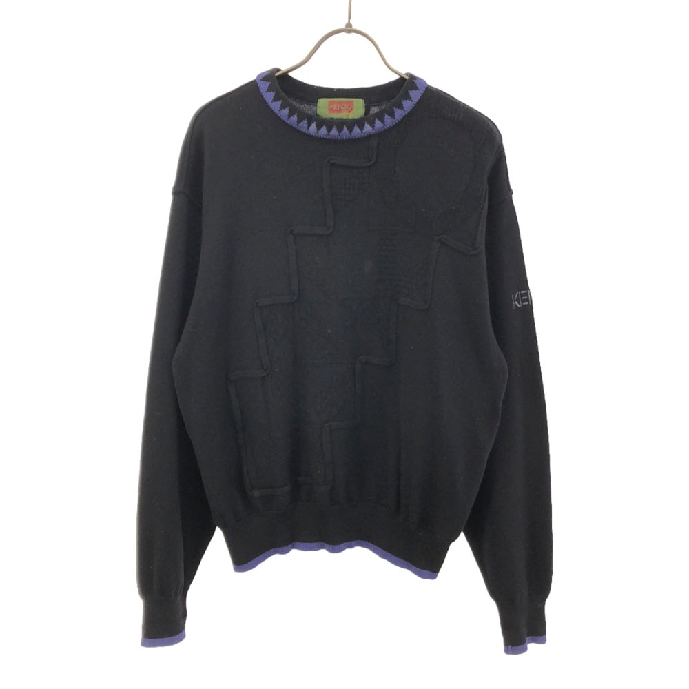 KENZO GOLF ケンゾーゴルフ 日本製 ゴルフ 長袖 セーター ブラック系 ニット