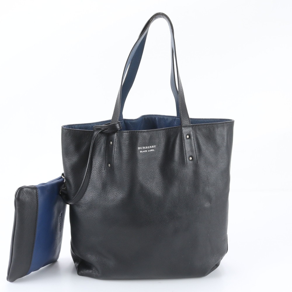 ■美品 バーバリー リバーシブルトート バッグ レザー
