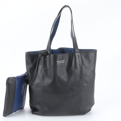 ■美品 バーバリー リバーシブルトート バッグ レザー