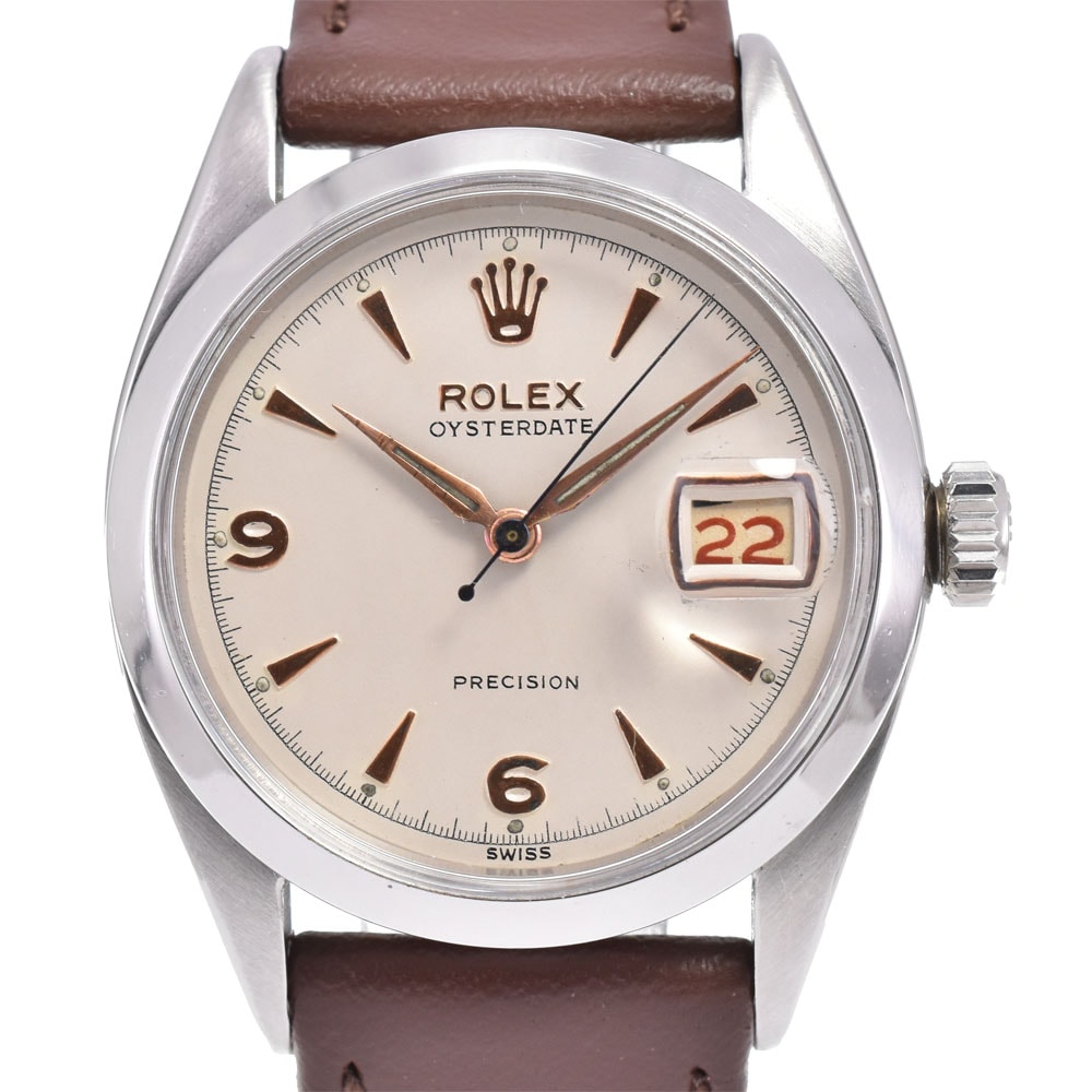 ロレックス ROLEX 6494 ヴィンテージ オイスターデイト プレシジョン Cal.1210 手巻き メンズ A#146523