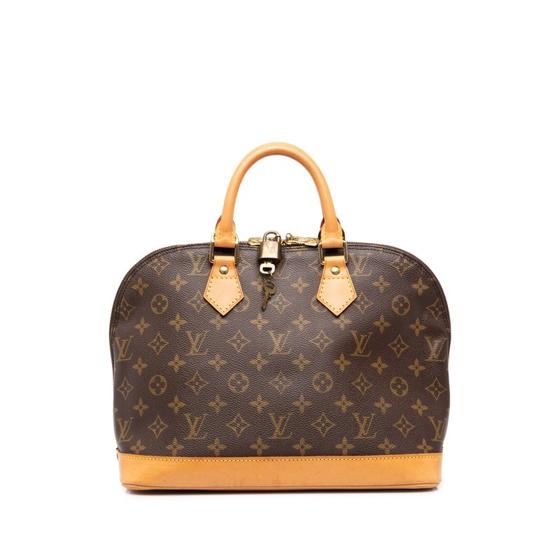 ルイ ヴィトン モノグラム アルマPM 旧型 ハンドバッグ M51130 ブラウン PVC レザー レディース LOUIS VUITTON 中古