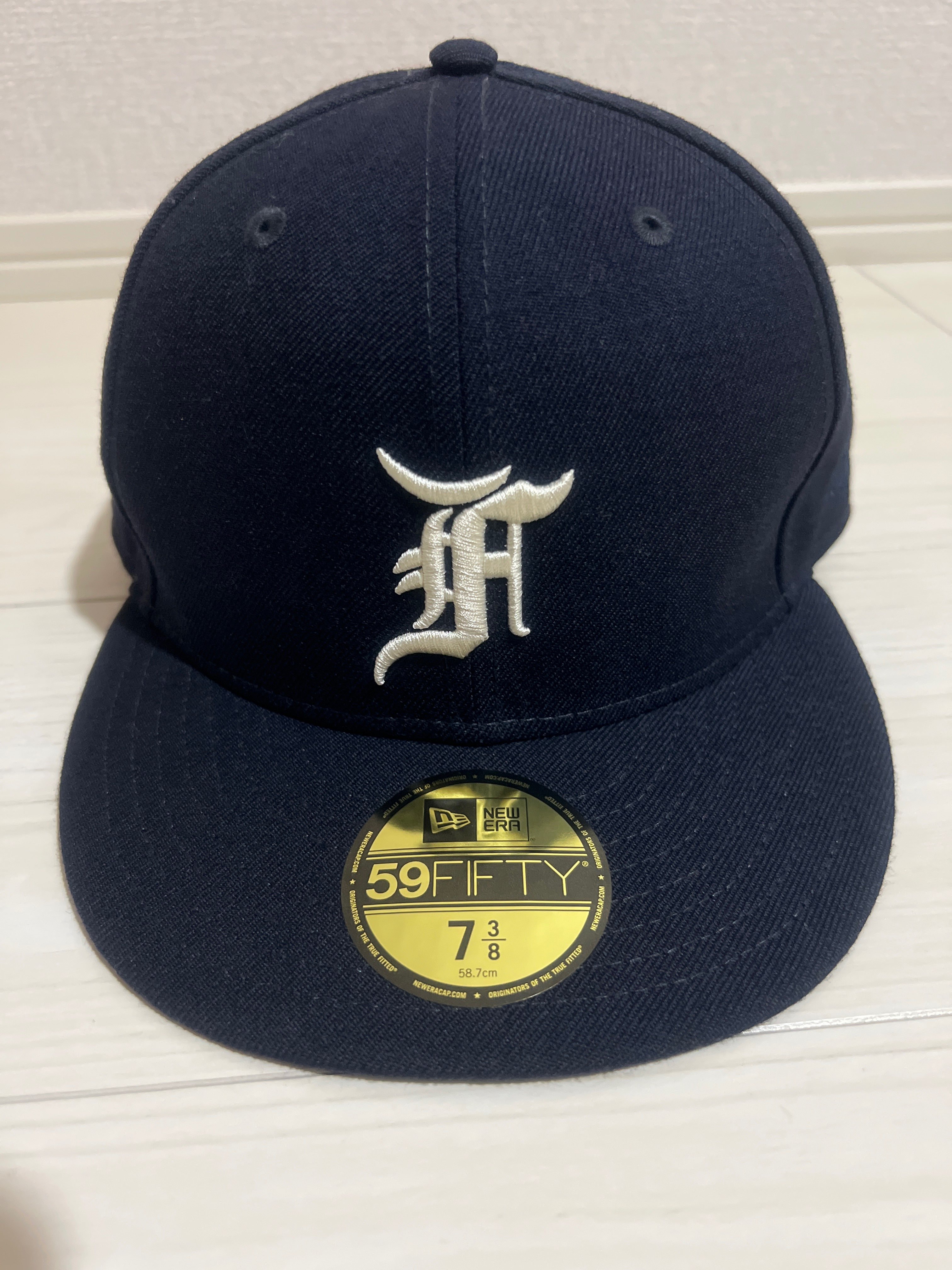 NEW ERA FEAR OF GOD ESSENTIALS 59FIFTY F LOGO Under Visor "Navy"