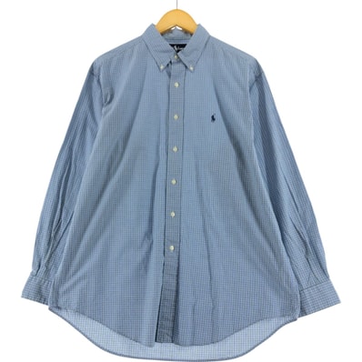 古着 ラルフローレン Ralph Lauren YARMOUTH 長袖 ボタンダウンチェックシャツ メンズL相当/eaa523751