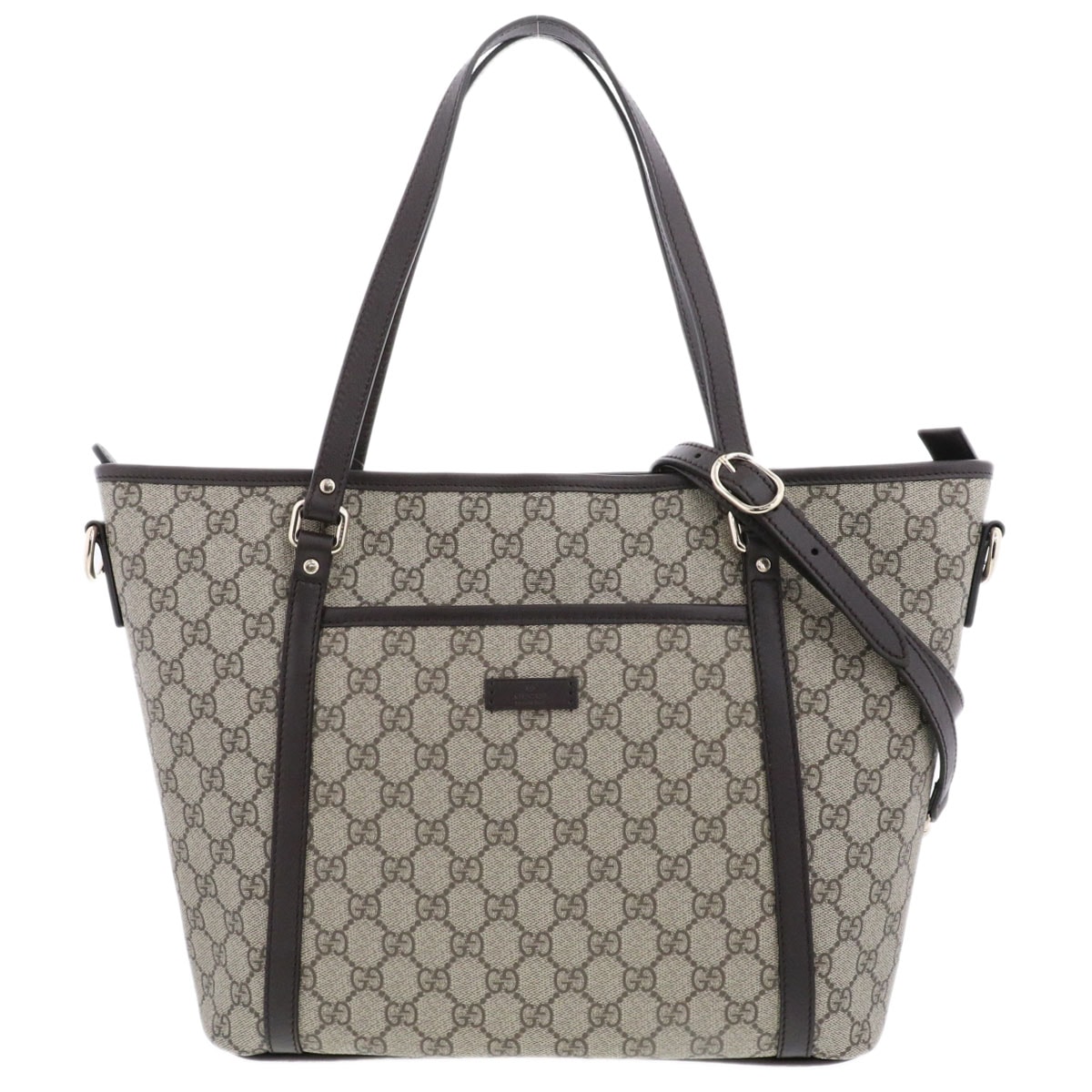 GUCCI グッチ 2WAY トートバッグ GGスプリーム ショルダーバッグ GGスプリームキャンバス レザー ブラウン ユニセックス【中古】