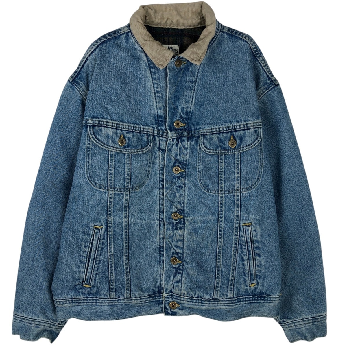 古着 リー Lee DUNGAREES 中綿入り デニムジャケット Gジャン メンズXL相当/eaa619612