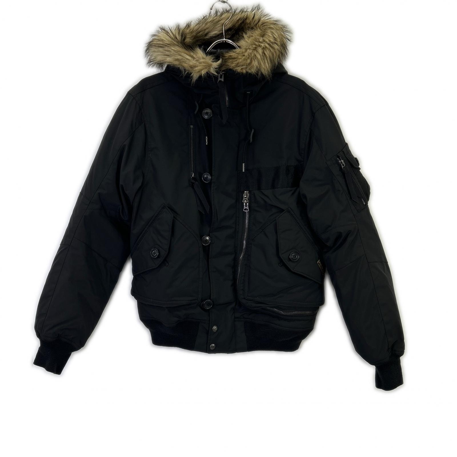 ポロ ラルフローレン ブラック フーデッド ダウン パーカー S