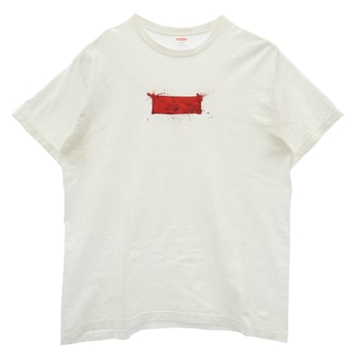 Supreme シュプリーム 22SS Ralph Steadman Box logo ラルフ ステッドマン ボックス ロゴ Tシャツ 半袖 カットソー ホワイト系 L【中古】