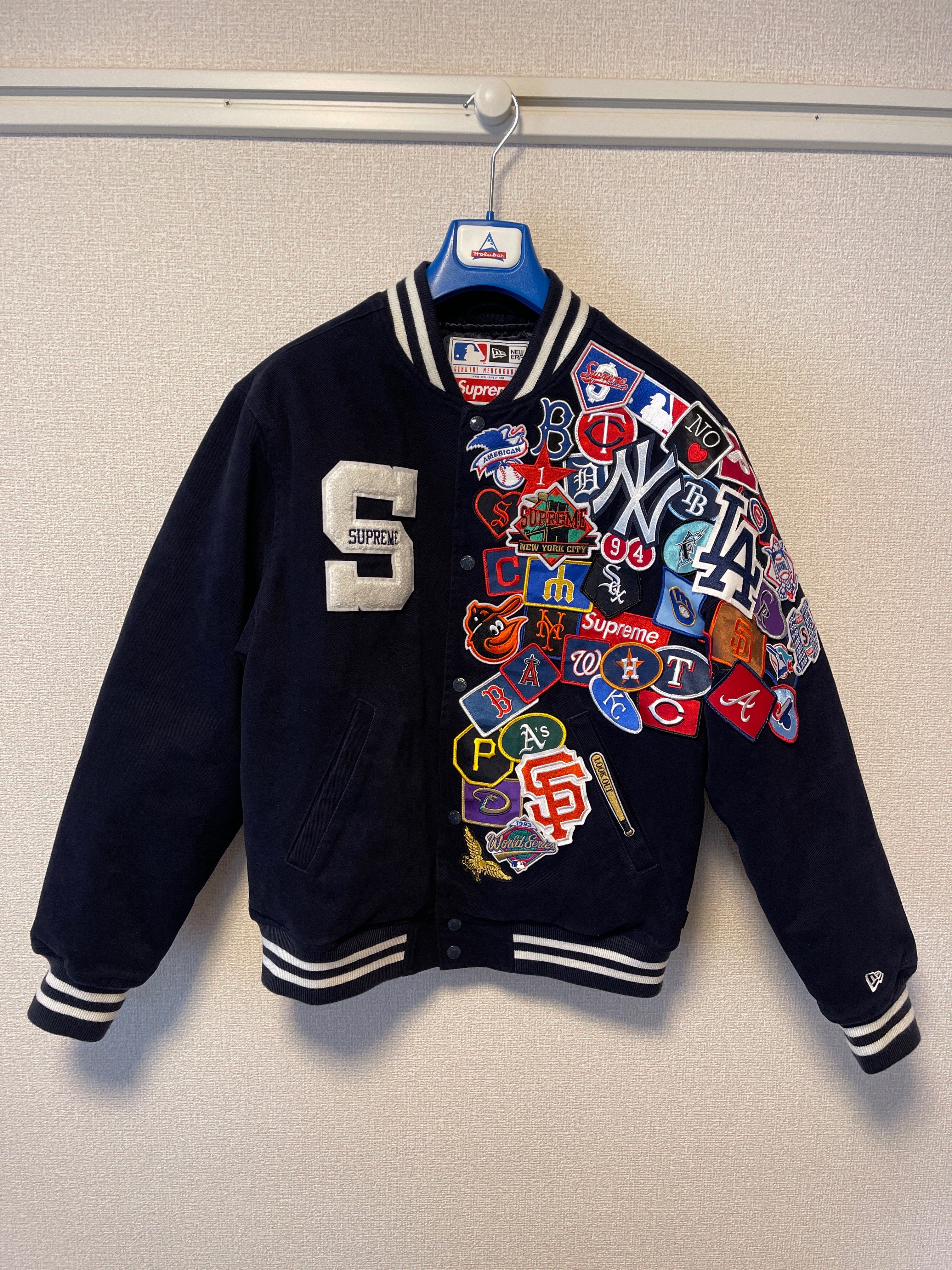 Supreme / New Era®/ MLB Varsity Jacket "Navy"