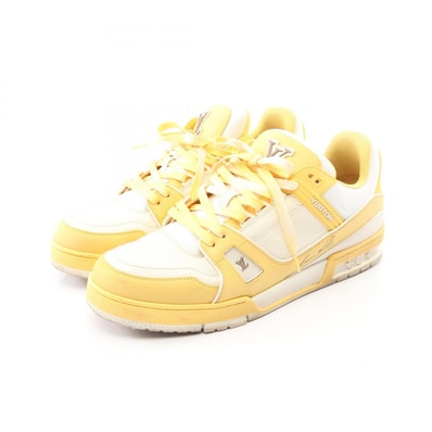 ルイ・ヴィトン LOUIS VUITTON LVトレイナーライン スニーカー 靴 レザー レザー メンズ ホワイト系 / イエロー系 【中古】