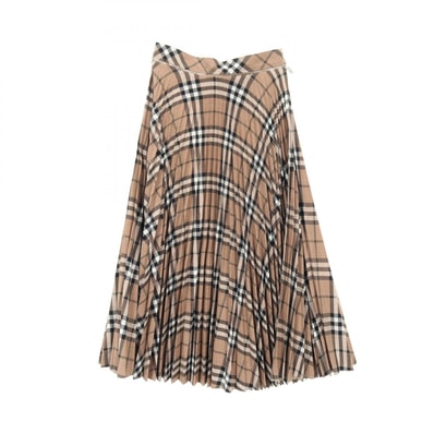 バーバリー BURBERRY ノバチェック プリーツスカート スカート 衣料品 ボトムス ウール ポリエステル レディース ブラウン系 / マルチカラー 80930118 【新品】