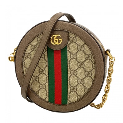 【6da0288】グッチ ショルダーバッグ オフィディア 550618 PVC ブラウン【中古】レディース