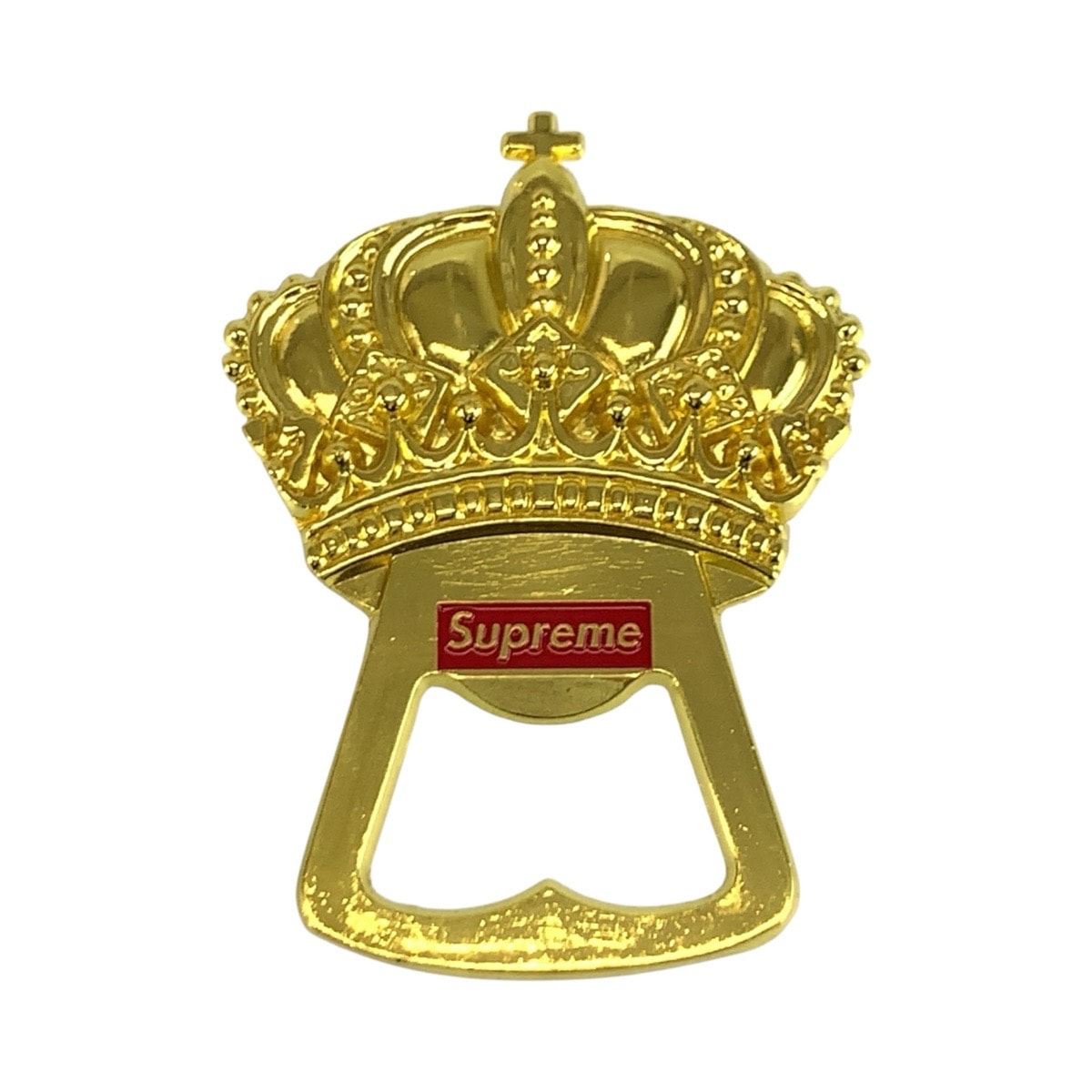 美品 Supreme シュプリーム Crown Bottle Opener ゴールド メタル 栓抜き ボトルオープナー 604492 【中古】