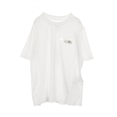 エムエムシックス MM6 テープドラベル 半袖Tシャツ 衣料品 トップス コットン レディース ホワイト系 S62GD0210M20115100S 【新品】