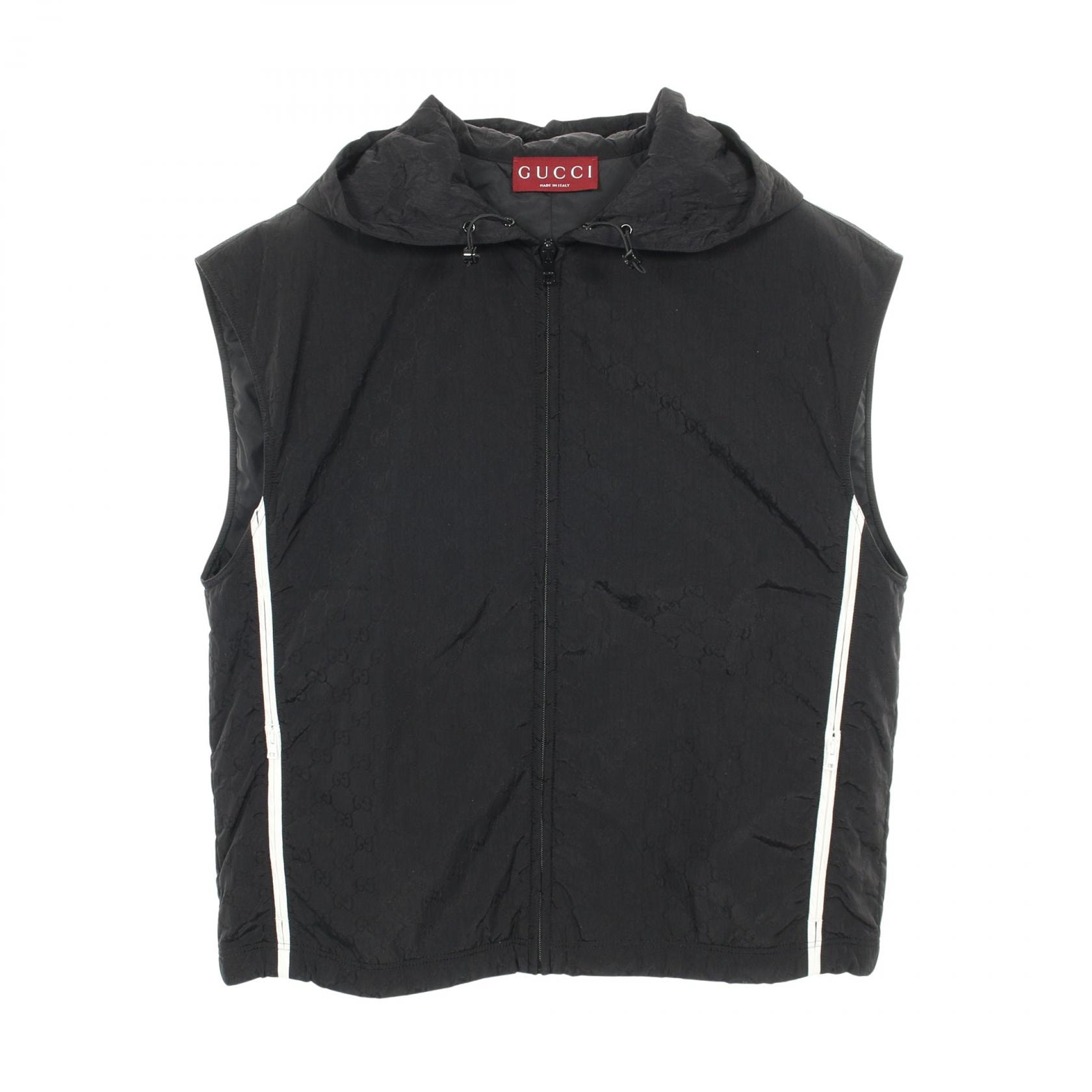 グッチ GUCCI GGナイロン ベスト 衣料品 トップス ナイロン レディース ブラック系 【中古】