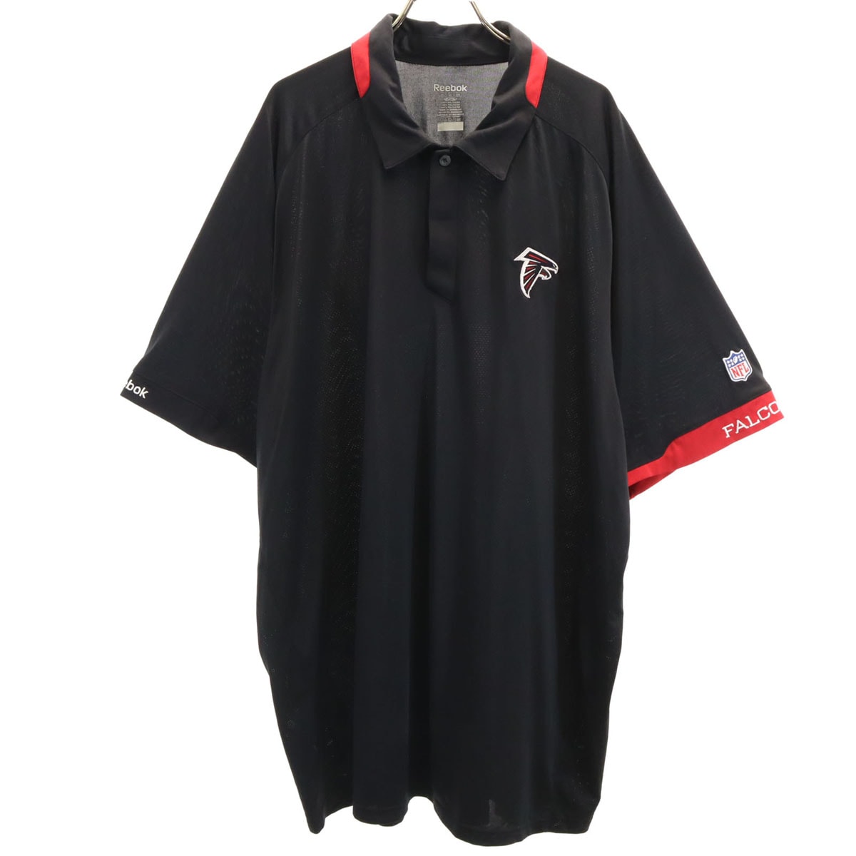 Reebok リーボック NFL アトランタ・ファルコンズ 半袖 ポロシャツ 2XL ブラック ビッグサイズ Atlanta Falcons