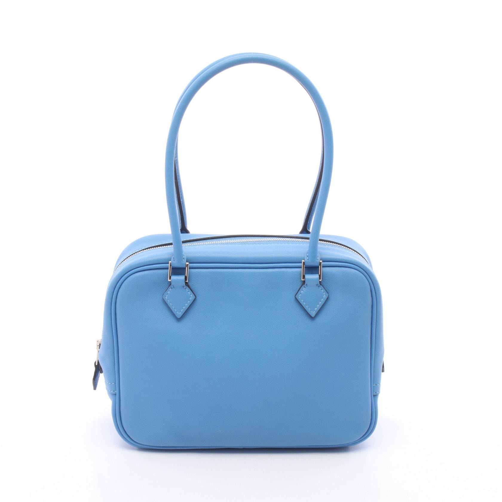 エルメス HERMES ミニプリュム20 ハンドバッグ バッグ レザー ヴォースイフト ヴォースイフト ブルーパラダイス T刻印(2015年製造) レディース ブルー系 【中古】
