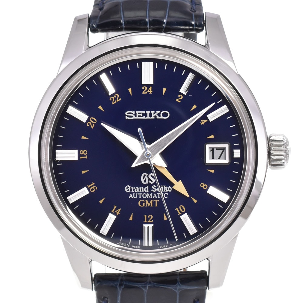 セイコー SEIKO SBGM031/9S66-00D0 グランドセイコー メカニカル GMT 10周年記念 デイト 自動巻き メンズ 美品 箱・保証書付き I#145003