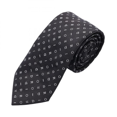 ディオール Dior ロゴ総柄 ネクタイ 衣料品 シルク メンズ ブラック系 / ホワイト系 / グレー系 【中古】