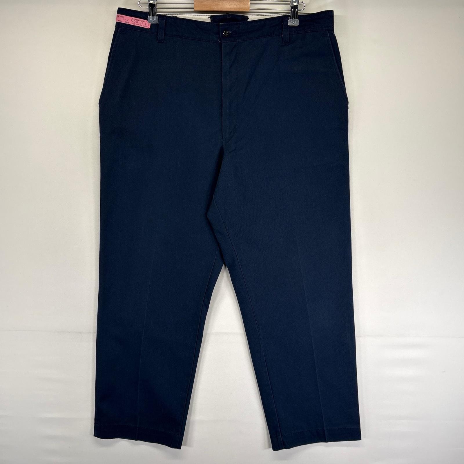 古着 レッドキャップ RED KAP USA製 パンツ ストレート ジッパーフライ センタープレス チノパン ワークパンツ 38  ネイビー系 メンズ