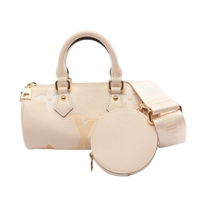 ルイ・ヴィトン LOUIS VUITTON パピヨンBB 2WAY ハンドバッグ バッグ レザー モノグラム・アンプラント クレーム レディース アイボリー系 / ベージュ系 / サフラン M45708 【中古】