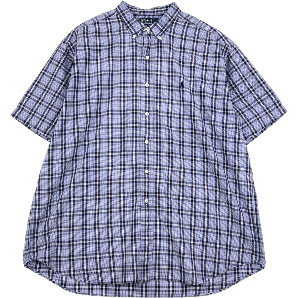 古着 ラルフローレン Ralph Lauren BLAKE 半袖 ボタンダウン チェックシャツ メンズXL相当/eaa623609