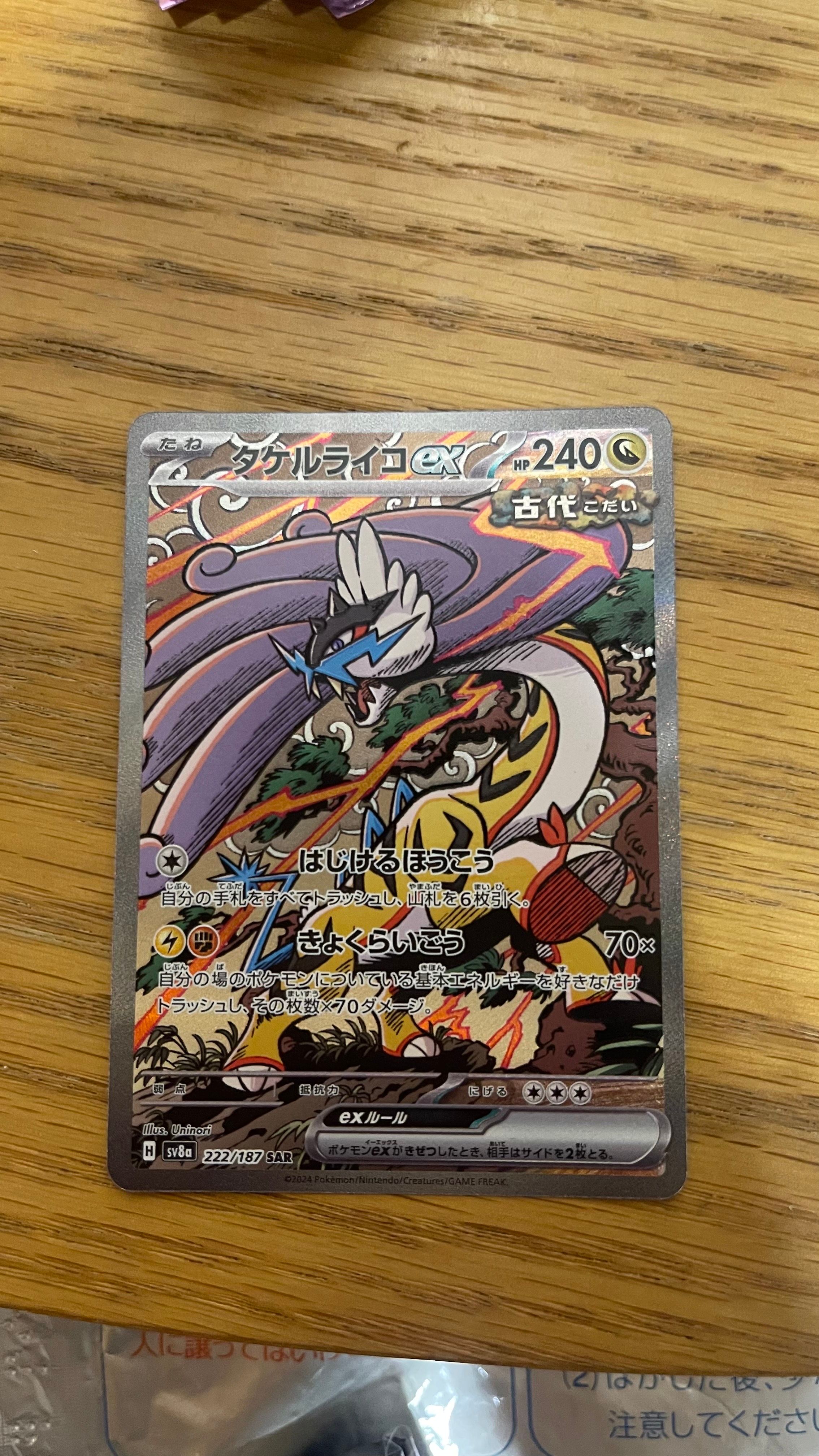 タケルライコex SAR [SV8a 222/187](ハイクラスパック「テラスタルフェスex」)