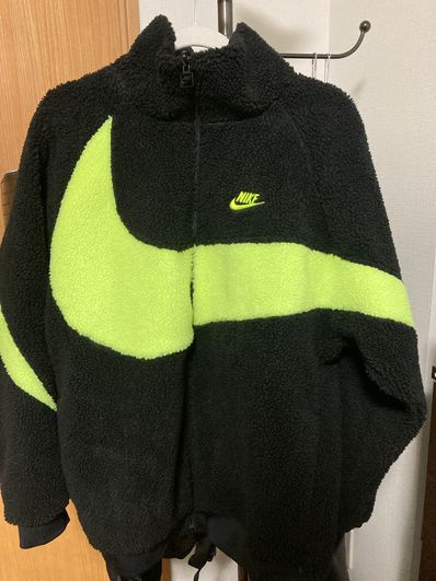 Nike Big Swoosh Reversible Boa Jacket"Black Neon"