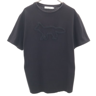 MAISON KITSUNE メゾンキツネ ポルトガル製 半袖 Tシャツ S ブラック