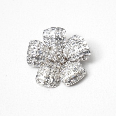 ■美品■FOXEY BOUTIQUE フォクシー ブティック 26645 Brooch Fleur ブローチ フラワー ラインストーン ブランド古着【中古】20260923/RB0748