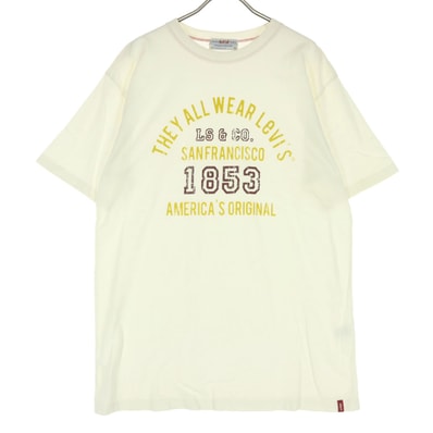 Levi's リーバイス 00s プリント 半袖 Tシャツ L オフホワイト