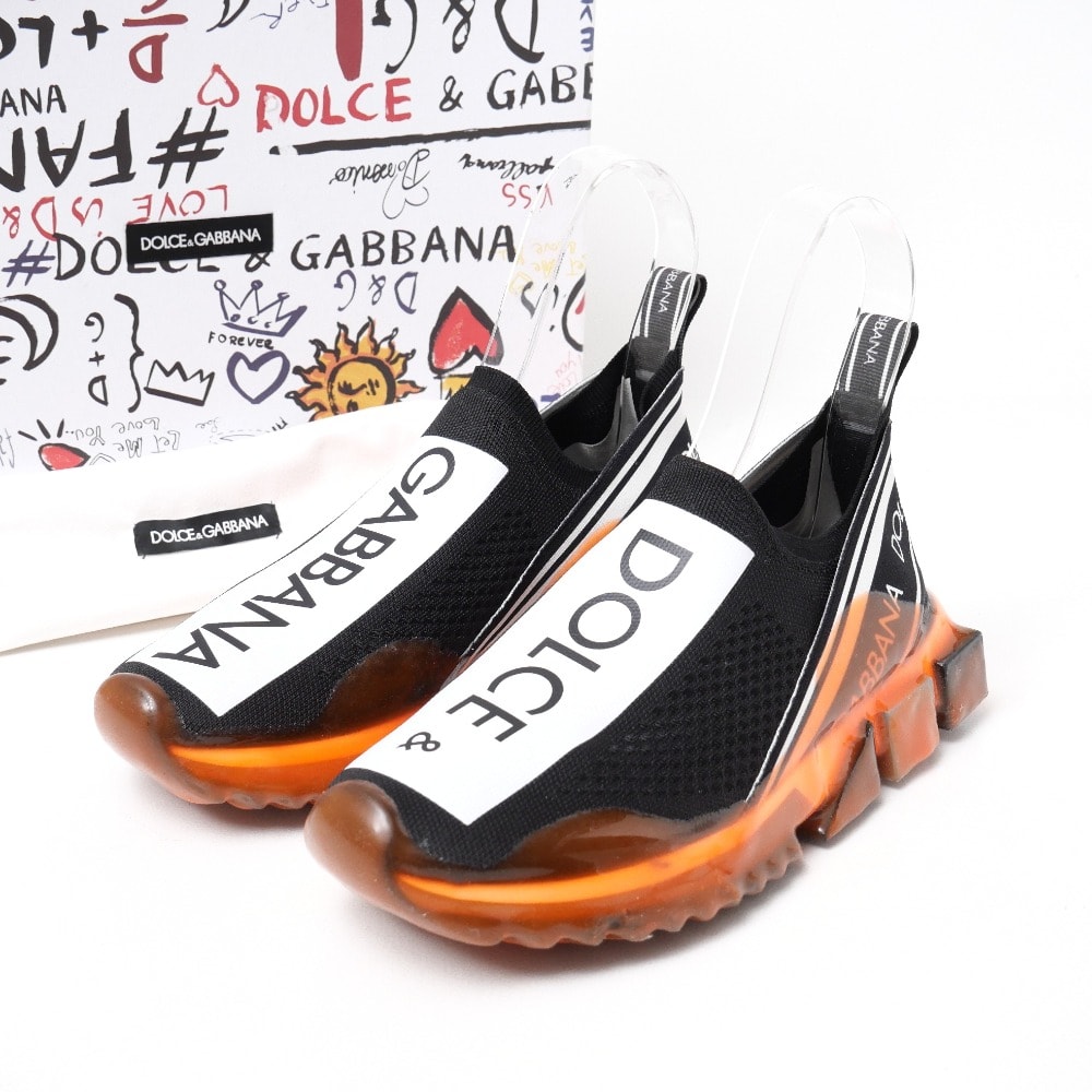 ■美品■DOLCE&GABBANA ドルチェアンドガッバーナ Sorrento ソレント スニーカー ニット スリッポン ローカット イタリア製 ブランド古着【中古】20261007/RB1127