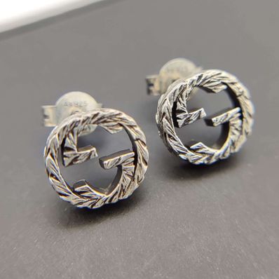 GUCCI Interlocking G Earrings In Silver
