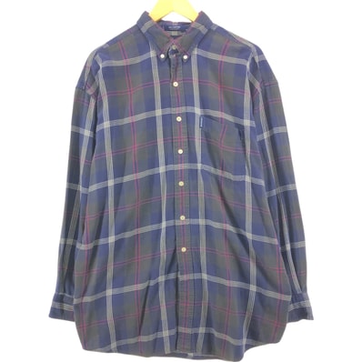 古着 90年代 ラルフローレン Ralph Lauren CHAPS チャップス 長袖 ボタンダウン フランネルチェックシャツ メンズXL相当 ヴィンテージ/eaa548985