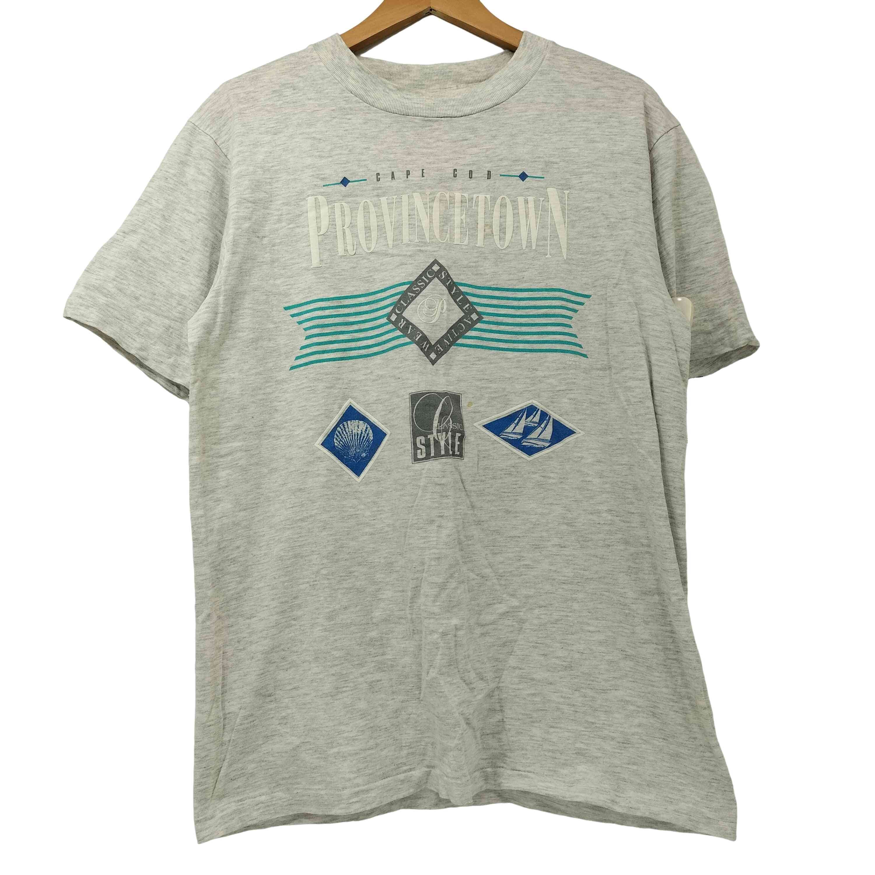D (傷や汚れあり)】90s USA製 Provincetown 発泡プリント シングル