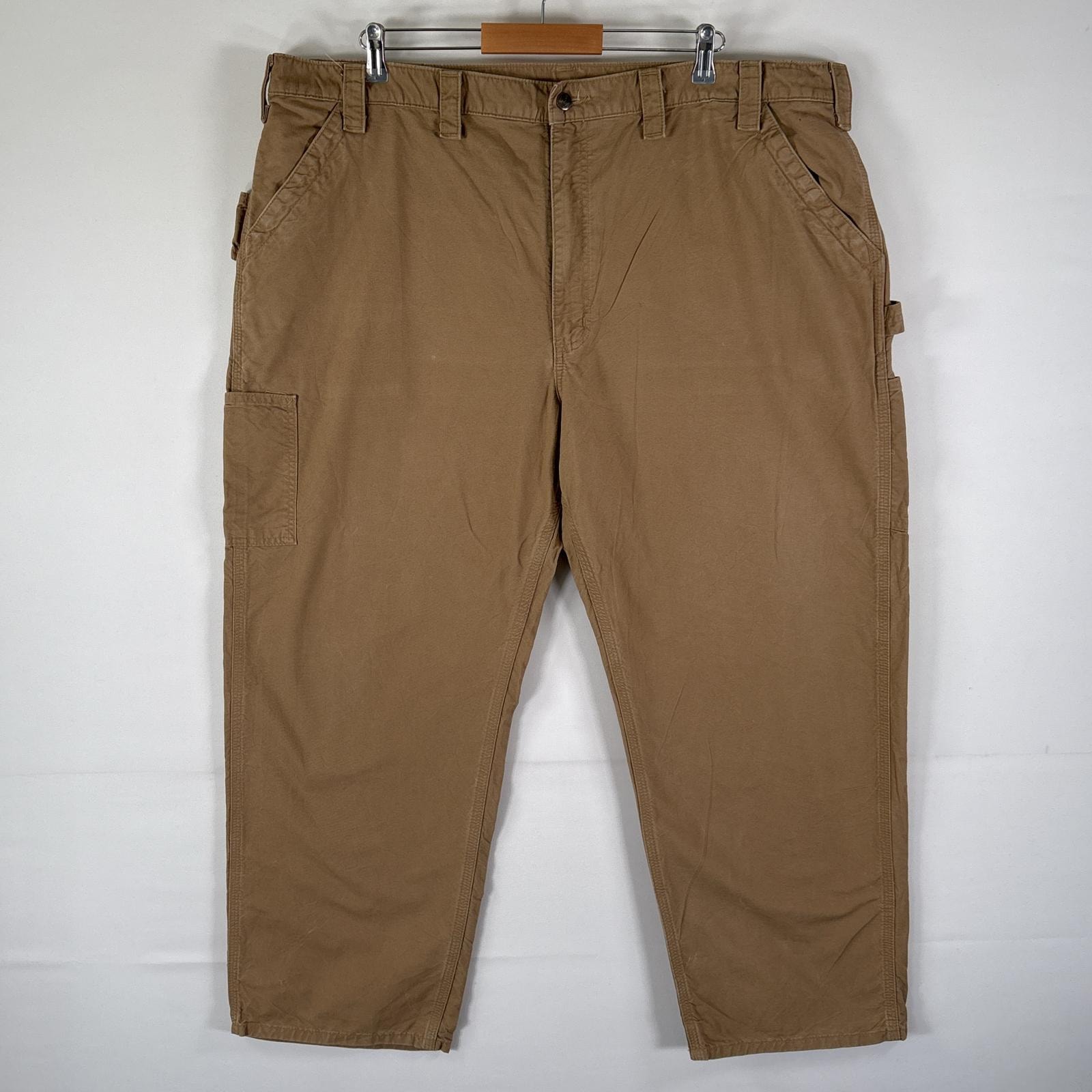 古着 カーハート Carhartt ワークパンツ ダック地 ペインター ハンマーフック 大きいサイズ ジップ  ベージュ系 メンズ